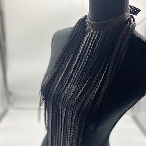 Leather Fringe Necklace
